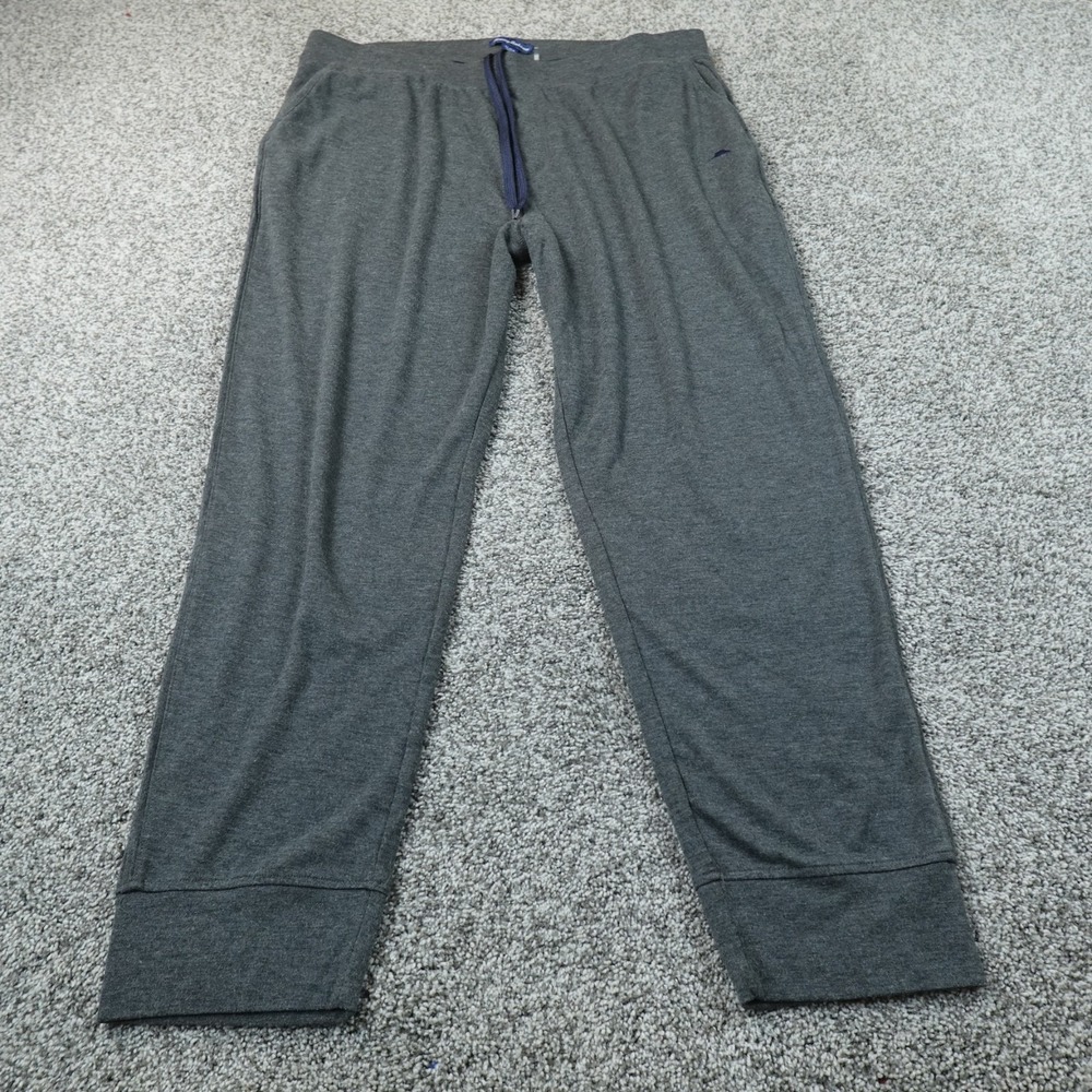 Tommy Bahama Sweatpants Mens XL Gray Drawstring Jogger Pants Stretch Lounge Gym